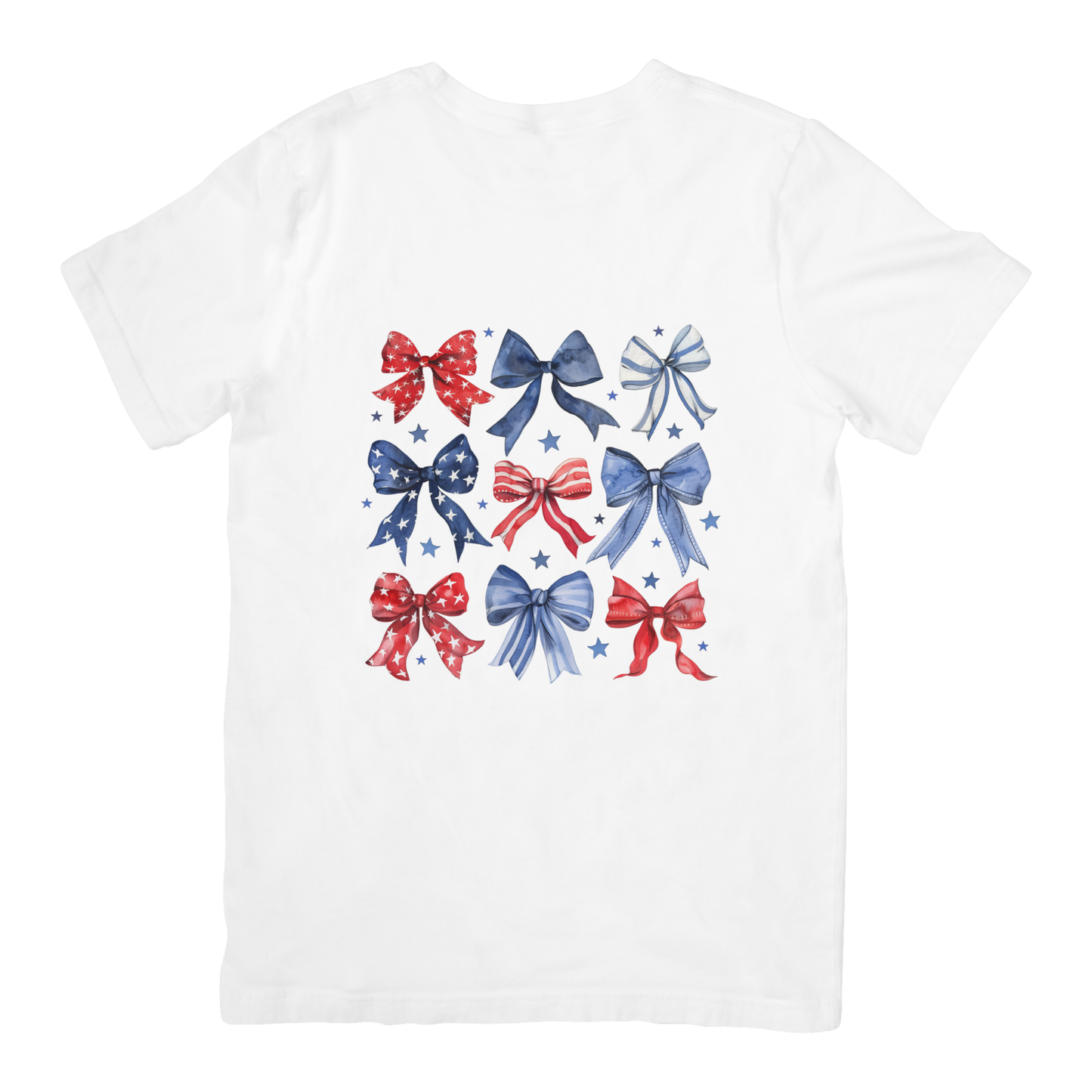 Coquette American Bow Tee | Red White & Blue Bow Graphic Shirt
