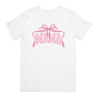 Coquette Mama Bow Graphic Tee | Cute Pink Mama Shirt
