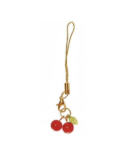 Cherry Phone Charm | Fruit Phone Charm | Beaded Phone Accessory | Phone Strap | Cell Phone Decoration