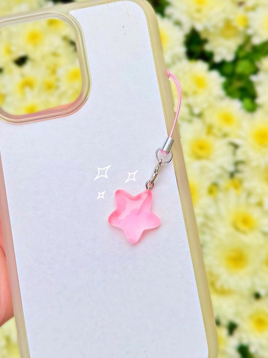 Glow In The Dark Star Phone Charm | Glowing Phone Charm Bead | Beaded Phone Accessory | Glow Charm Phone Strap | Cell Phone Decoration