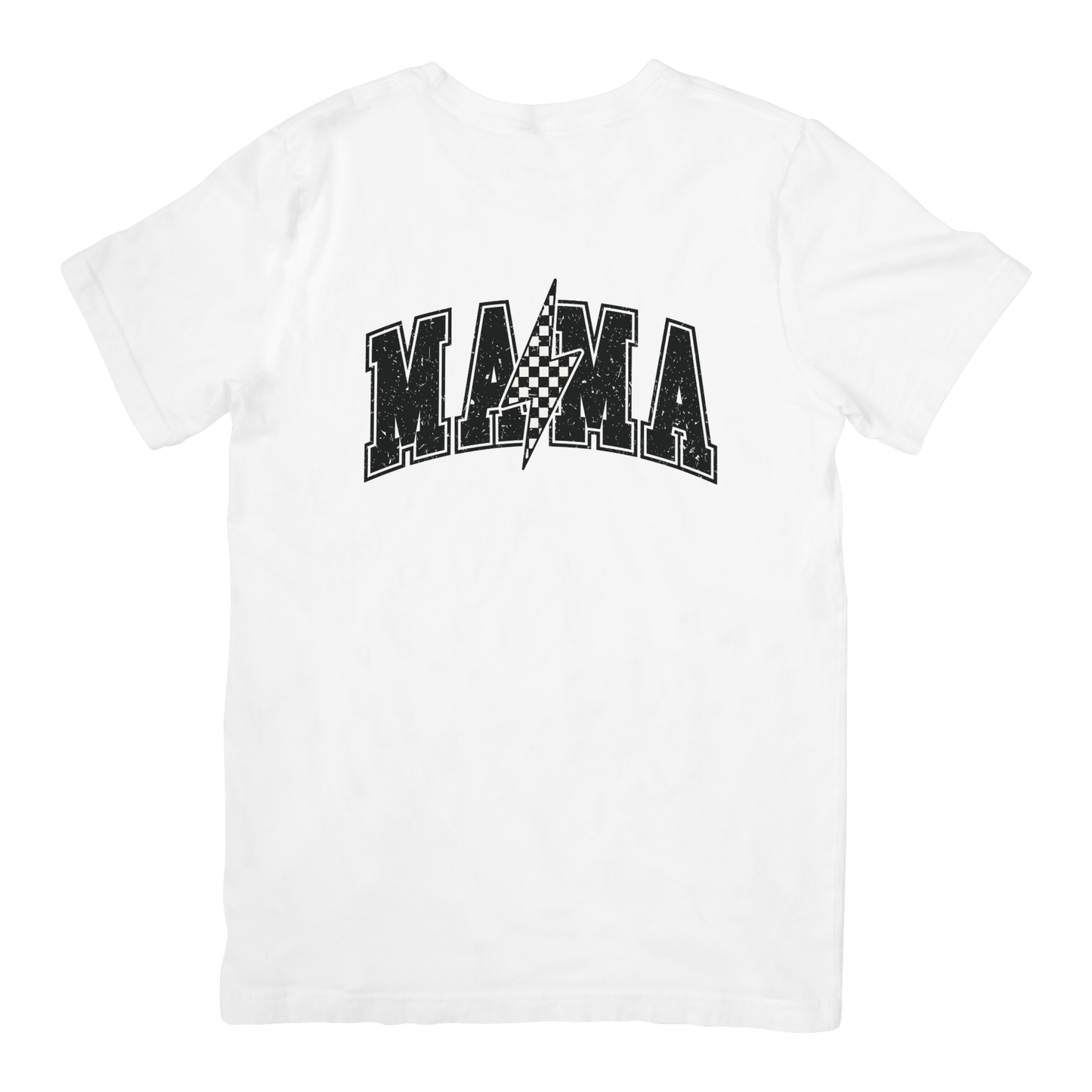 Distressed Mama Graphic Tee | Edgy Mama Lightning Bolt Shirt