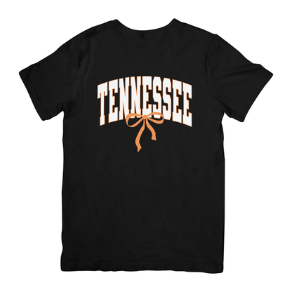 Tennessee Coquette Bow Graphic Tee | Cute Varsity Tennessee Shirt