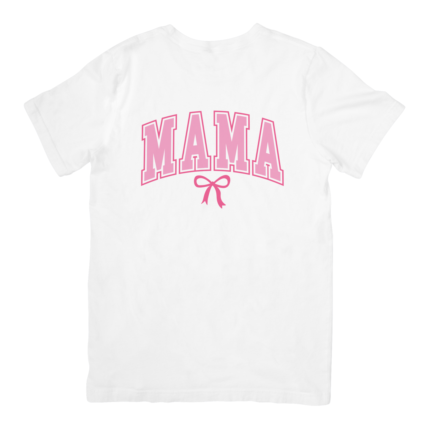 Varsity Mama Bow Graphic Tee | Pink Mama Shirt