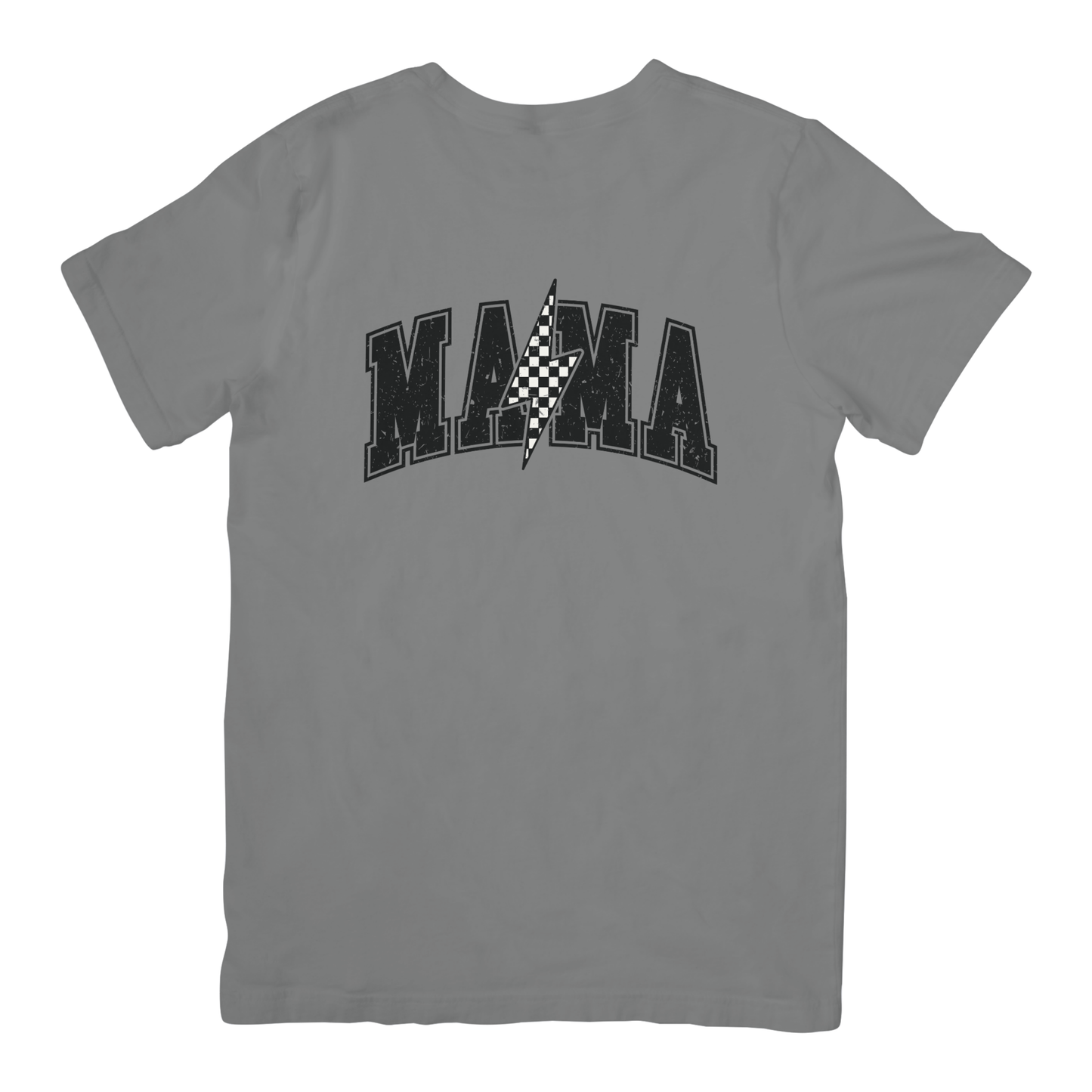 Distressed Mama Graphic Tee | Edgy Mama Lightning Bolt Shirt