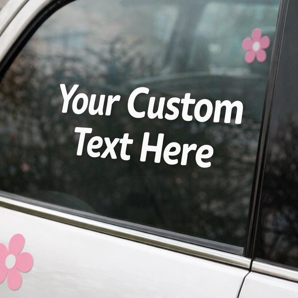 Custom Vinyl Decal for Car Window | Personalized Car Decal | Custom Name Sticker | Car Logo | Laptop, Tumbler Decal | Waterproof Vinyl