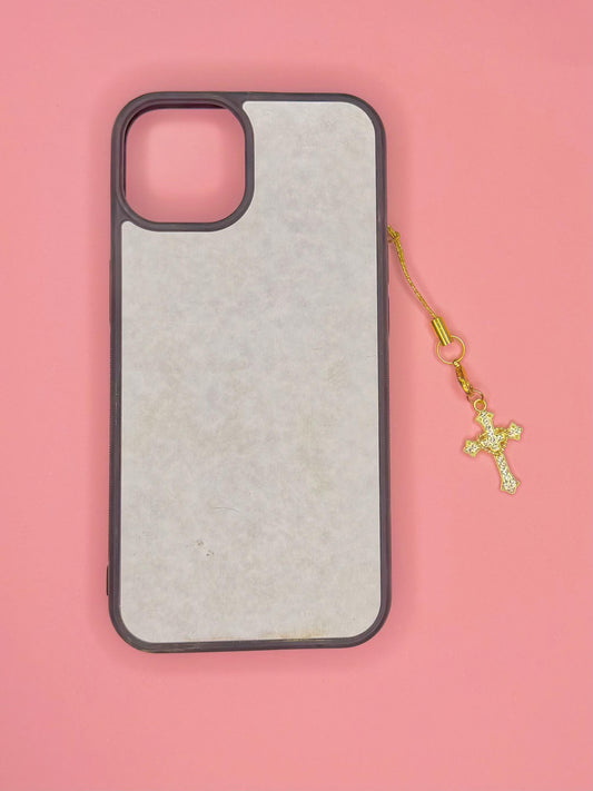 Gold Cross Phone Charm, Phone Strap, Phone Accessory