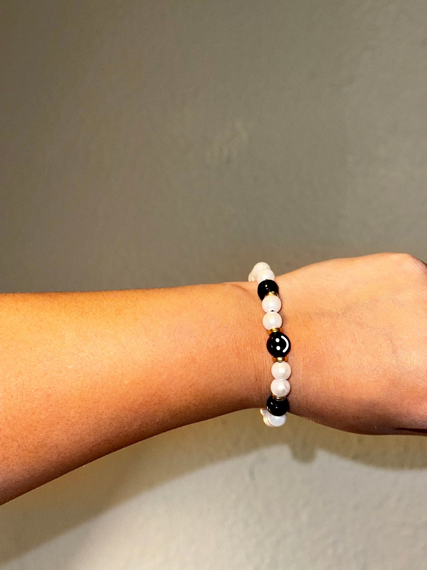 Black Smiley Face Bracelet