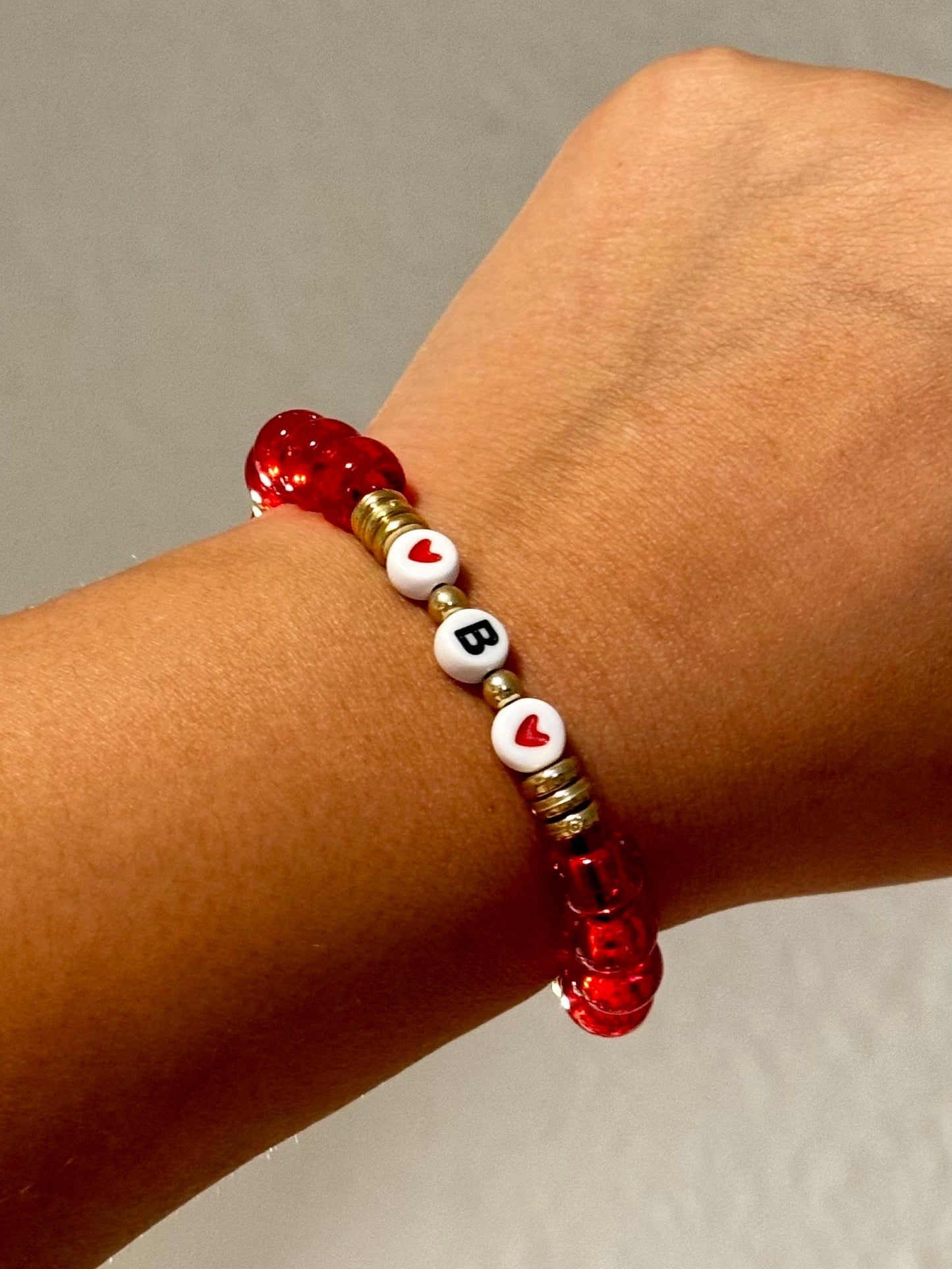 Personalized Beaded Inital Bracelet