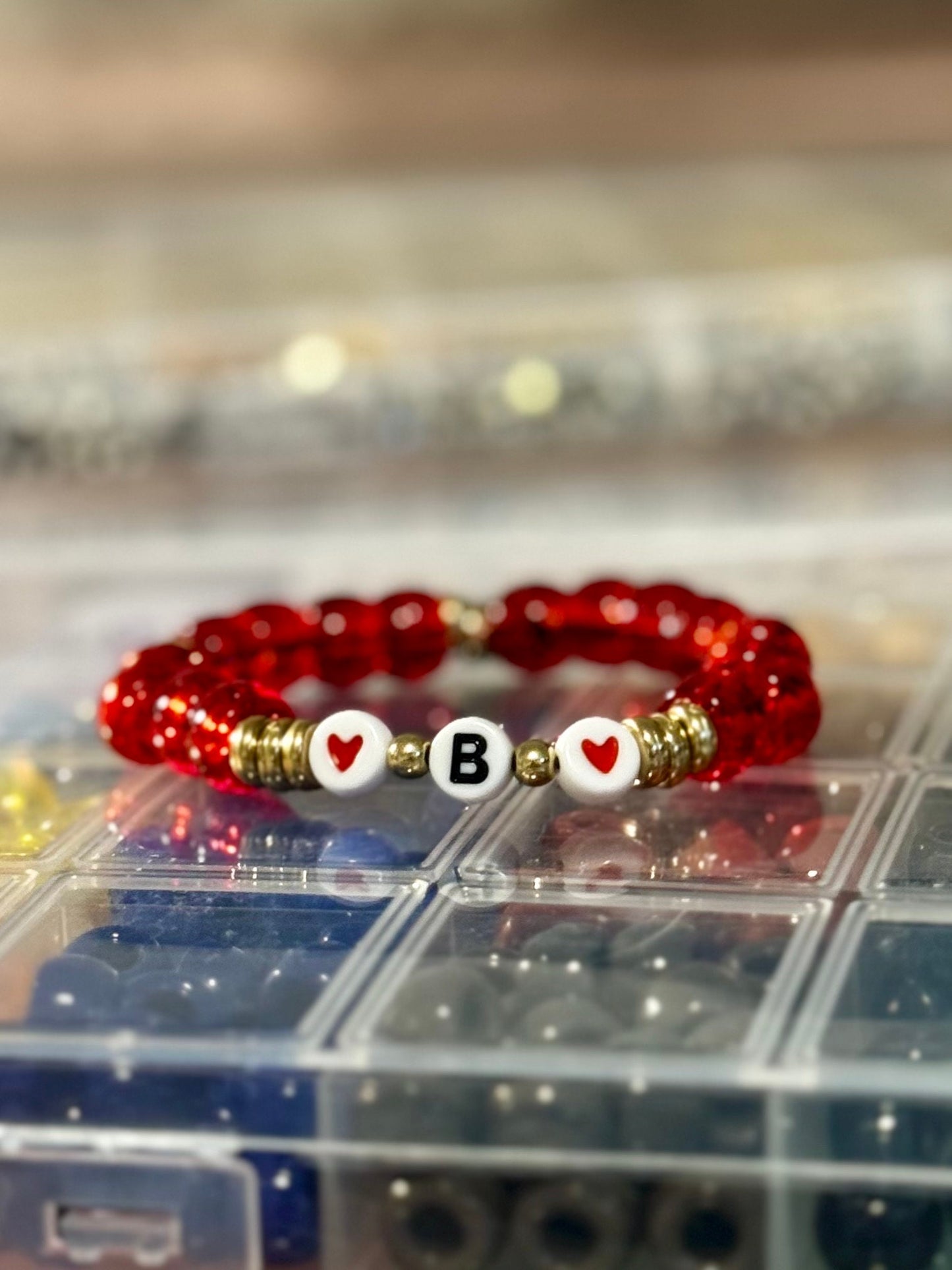 Personalized Beaded Inital Bracelet