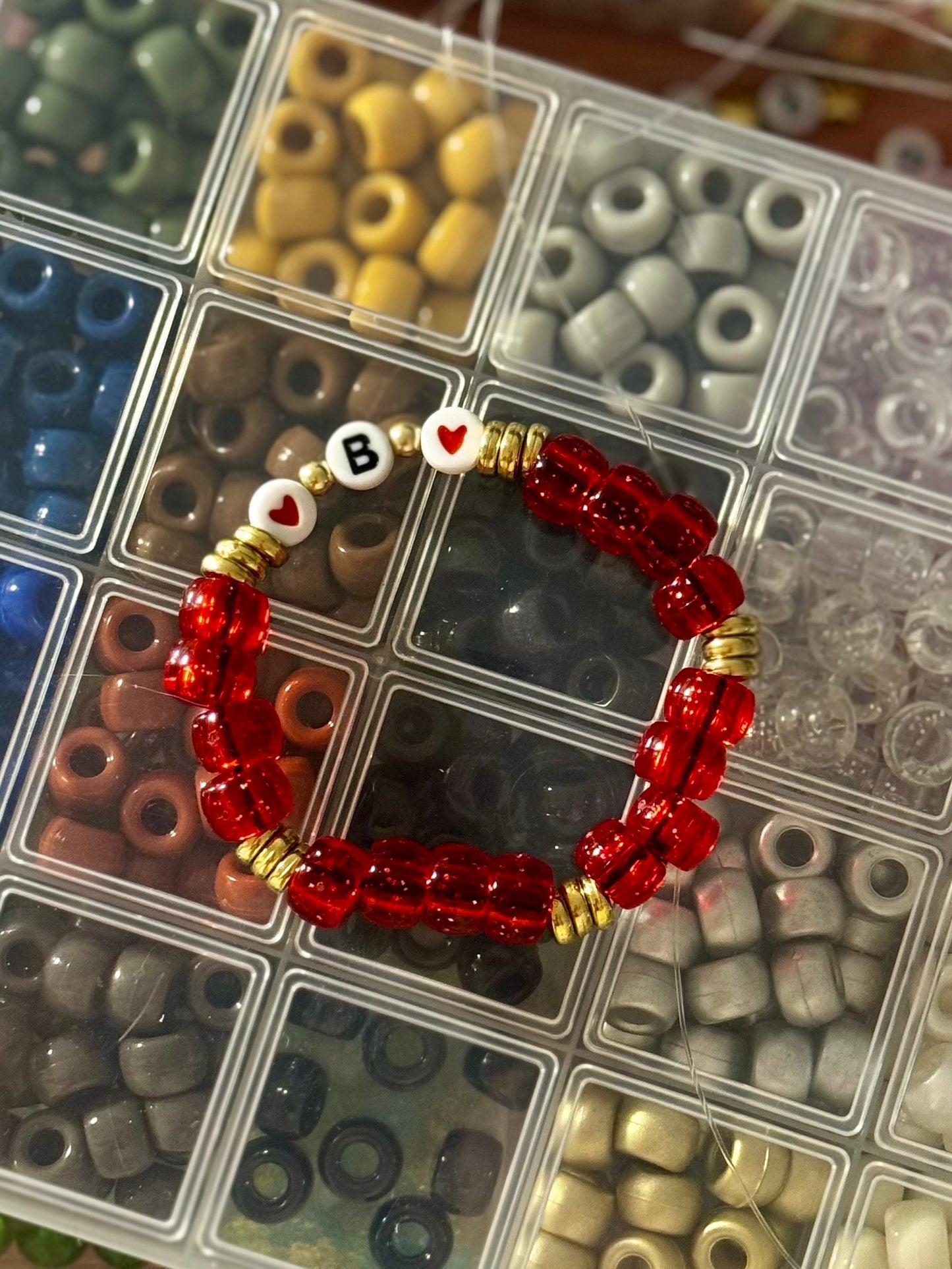 Personalized Beaded Inital Bracelet