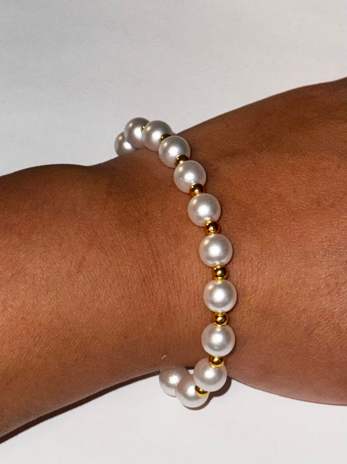 Gold and Pearl Bracelet