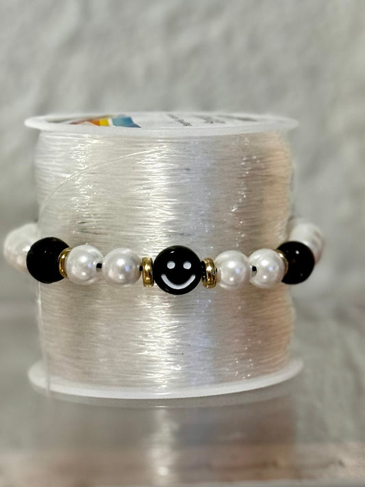 Black Smiley Face Bracelet