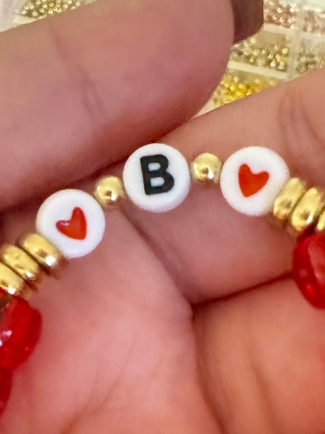 Personalized Beaded Inital Bracelet