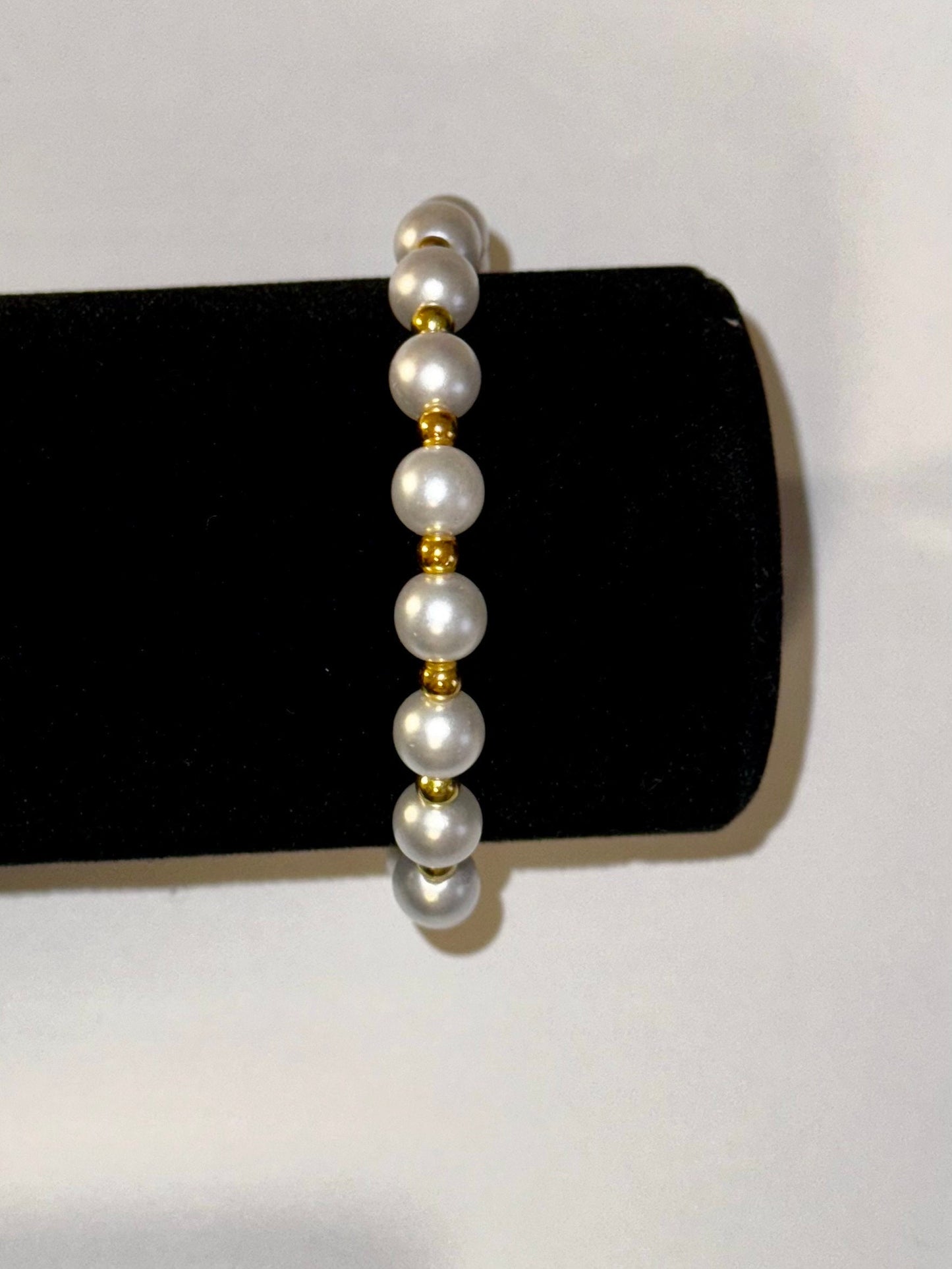 Gold and Pearl Bracelet