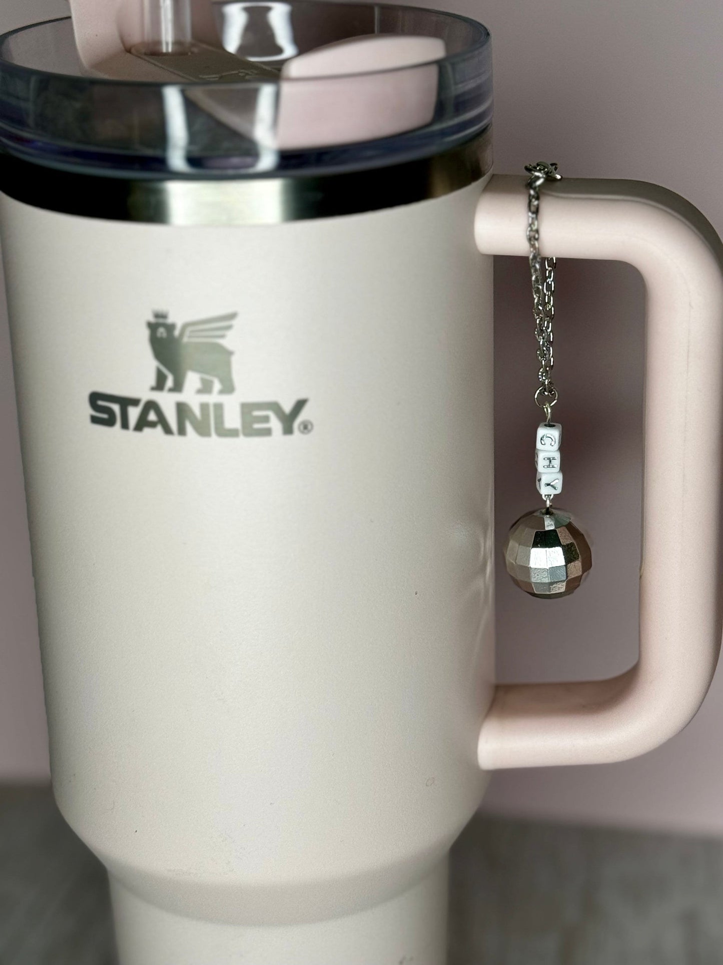 Disco Ball Stanley Name Charm